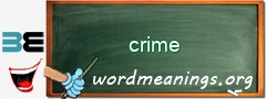 WordMeaning blackboard for crime